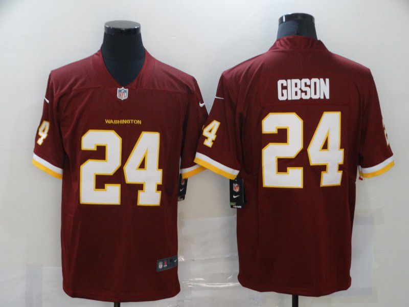 Men Washington Redskins #24 Gibson Red Nike Limited Vapor Untouchable NFL Jerseys